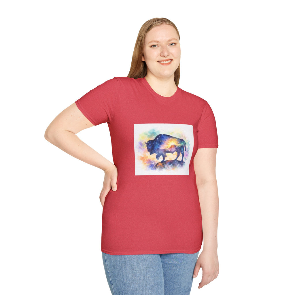 Colorful Watercolor Bison T-Shirt