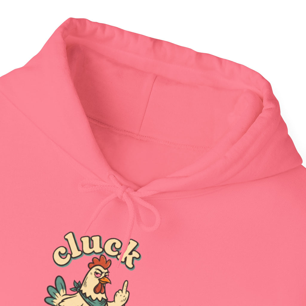 'Cluck Off' Chicken Hoodie – Funny Retro Farm Animal Pullover