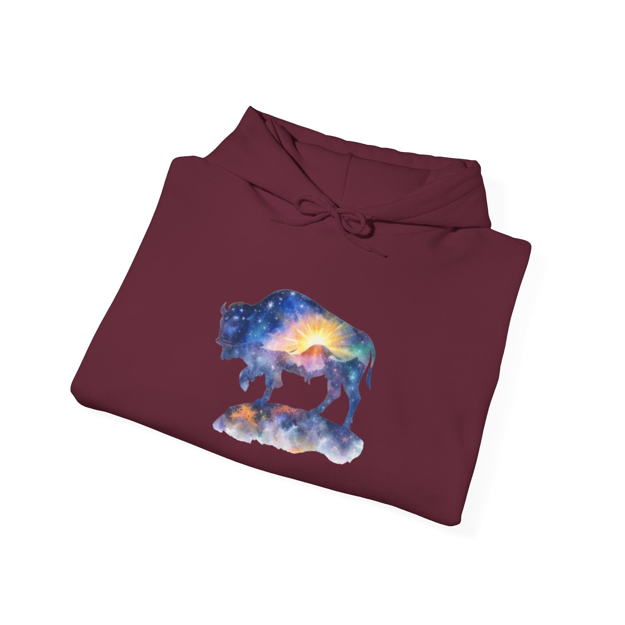 Colorful Bison Graphic Pullover