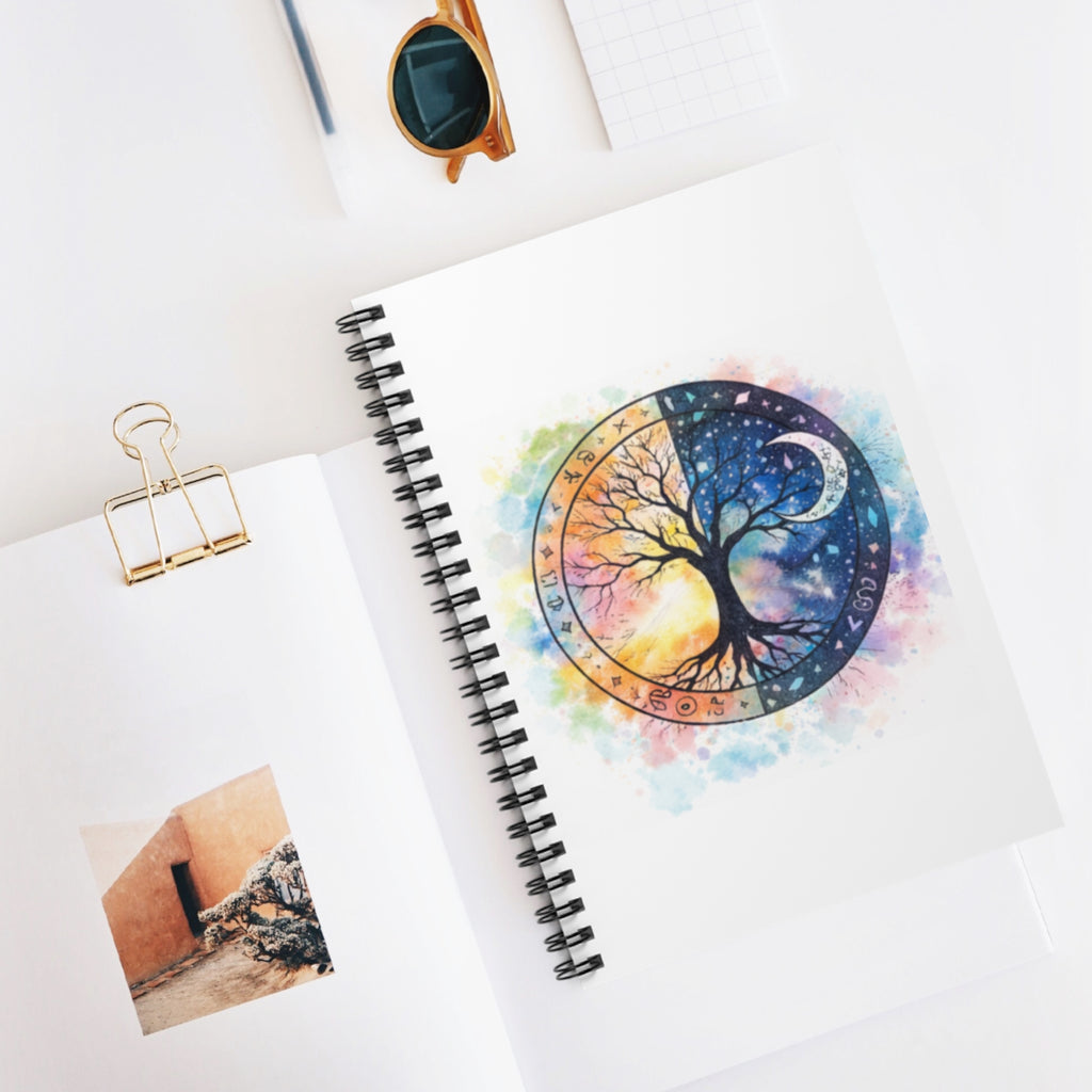 Yin Yang Tree of Life Spiral Notebook | Ruled Journal