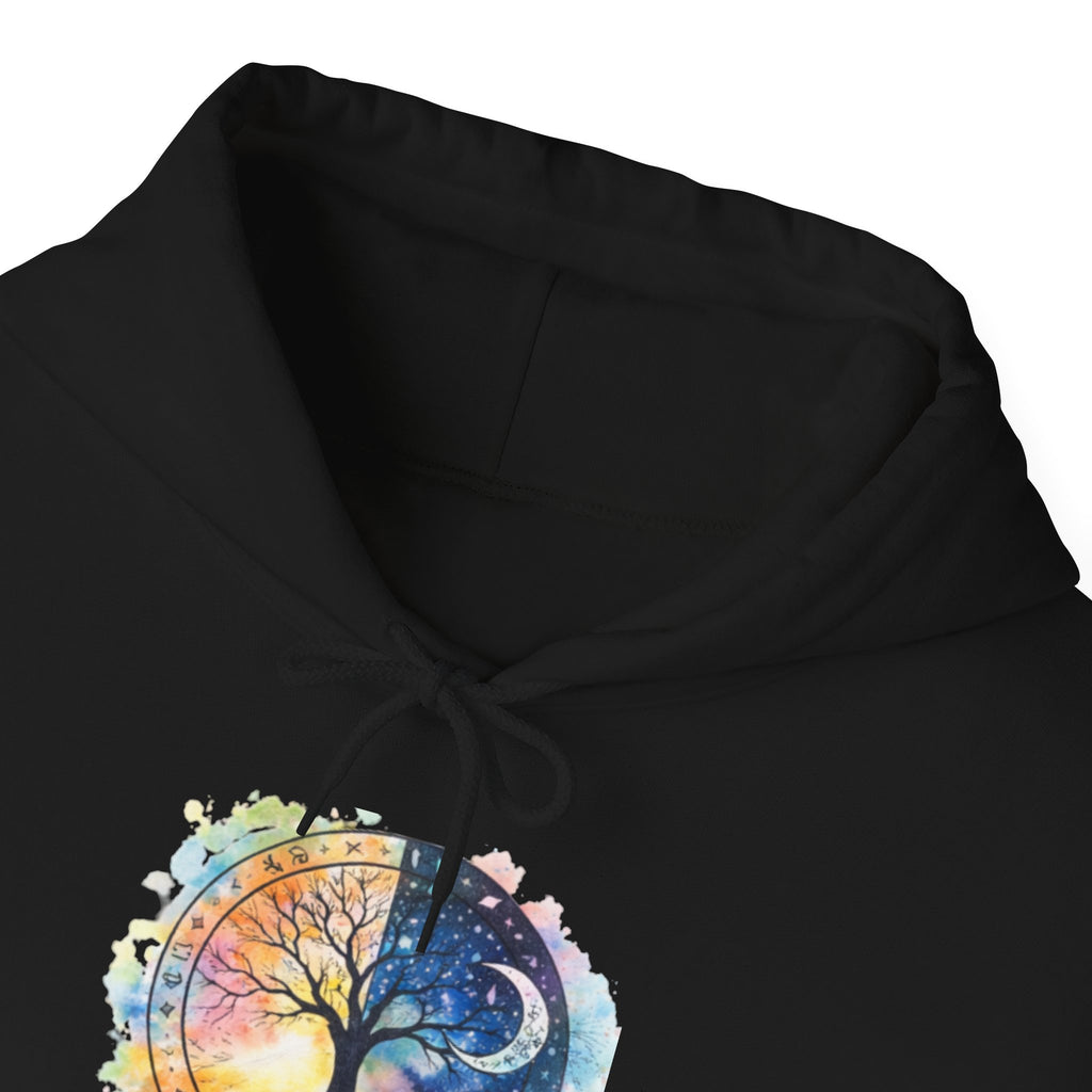 Yin Yang Tree Of Life Hoodie — Colorful Sun & Moon Spiritual Pullover