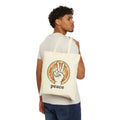 Peace Sign Canvas Tote Bag — Retro 70s Vibes Eco Market Bag