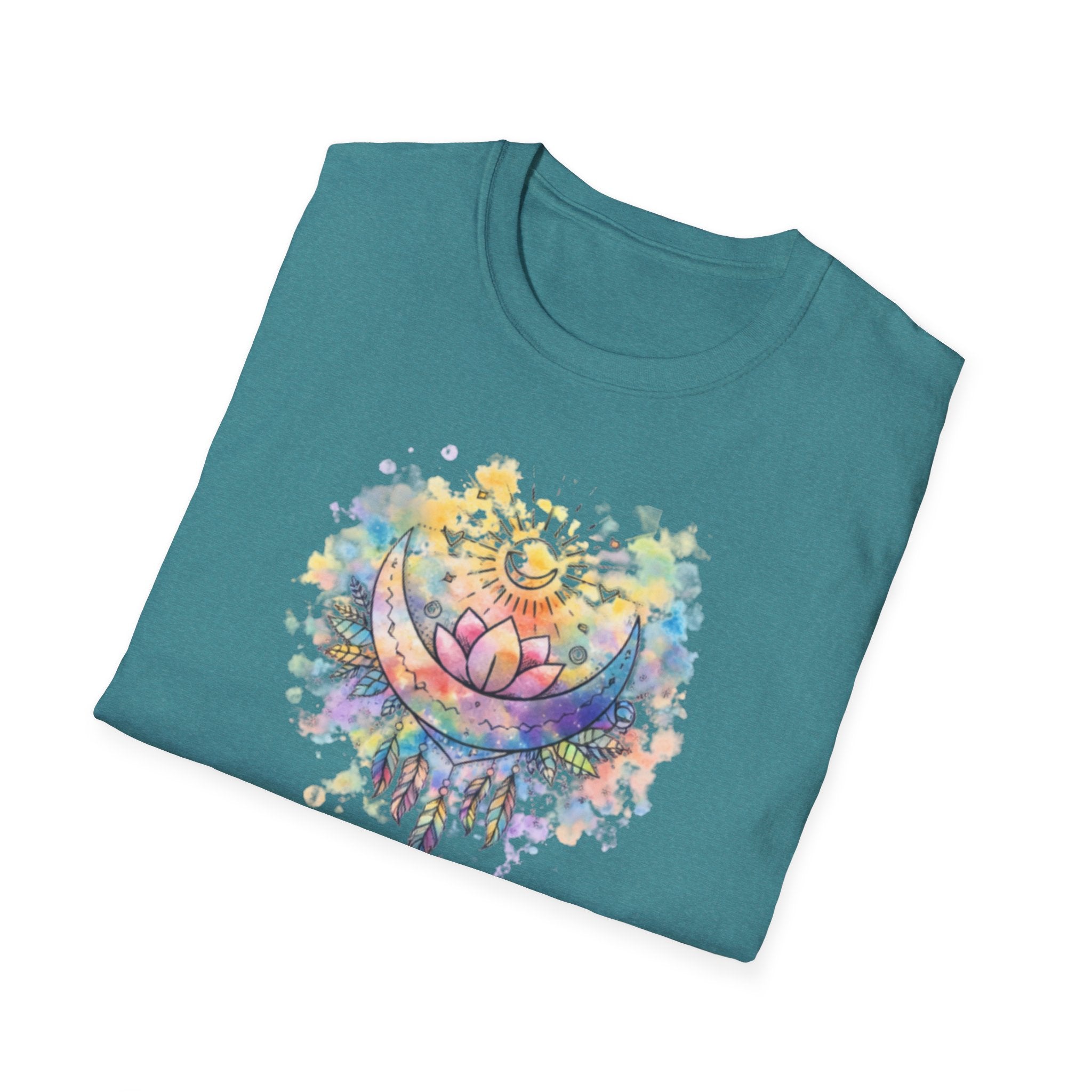 Lotus Dreamcatcher Watercolor T-Shirt — Sun & Feather Spiritual Tee