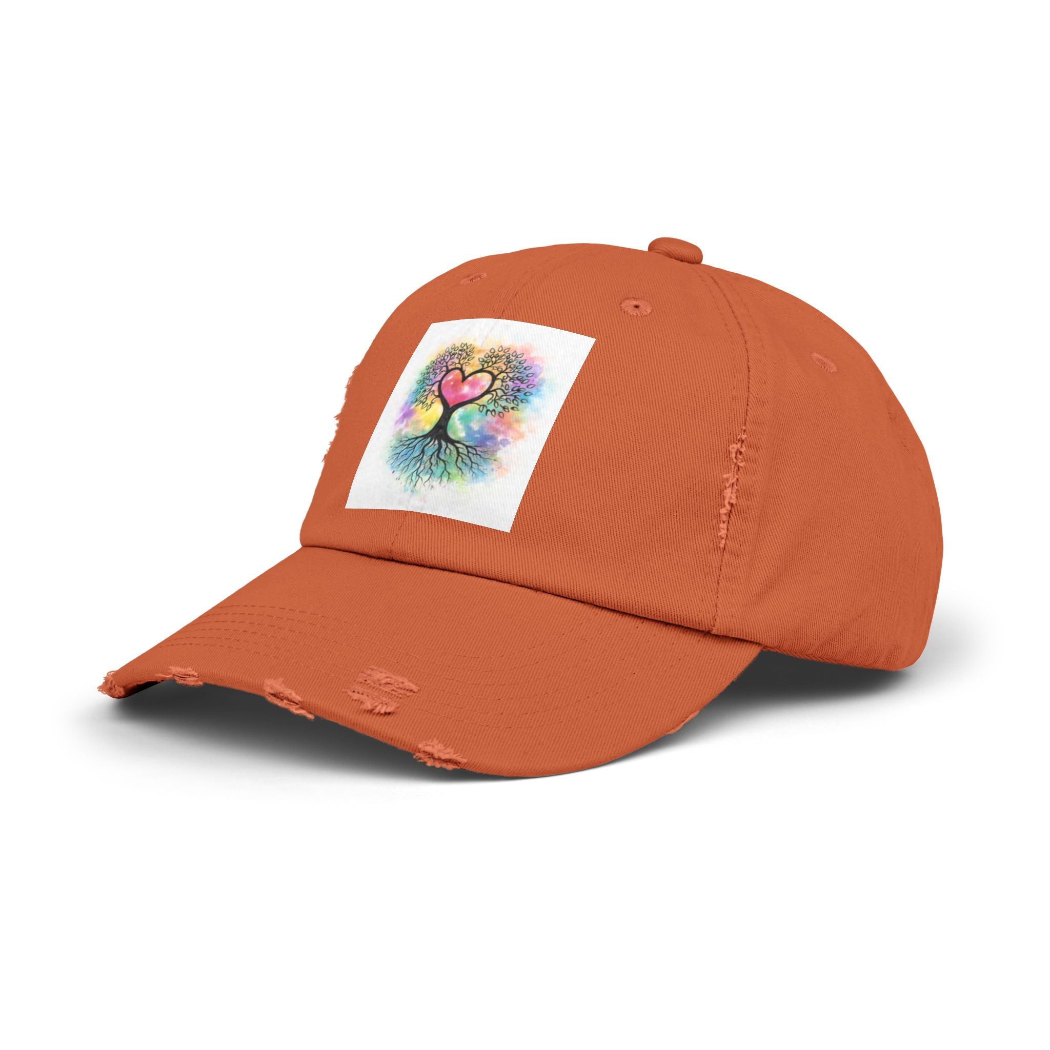 Water color Tree of Life Distressed Hat