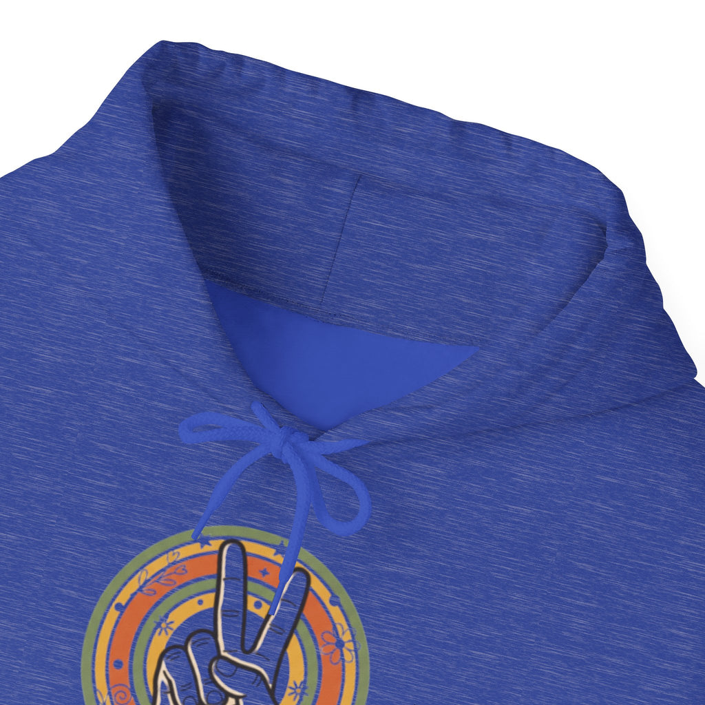 Peace Sign Hoodie — Retro Vibe Peace Hand Graphic Sweatshirt