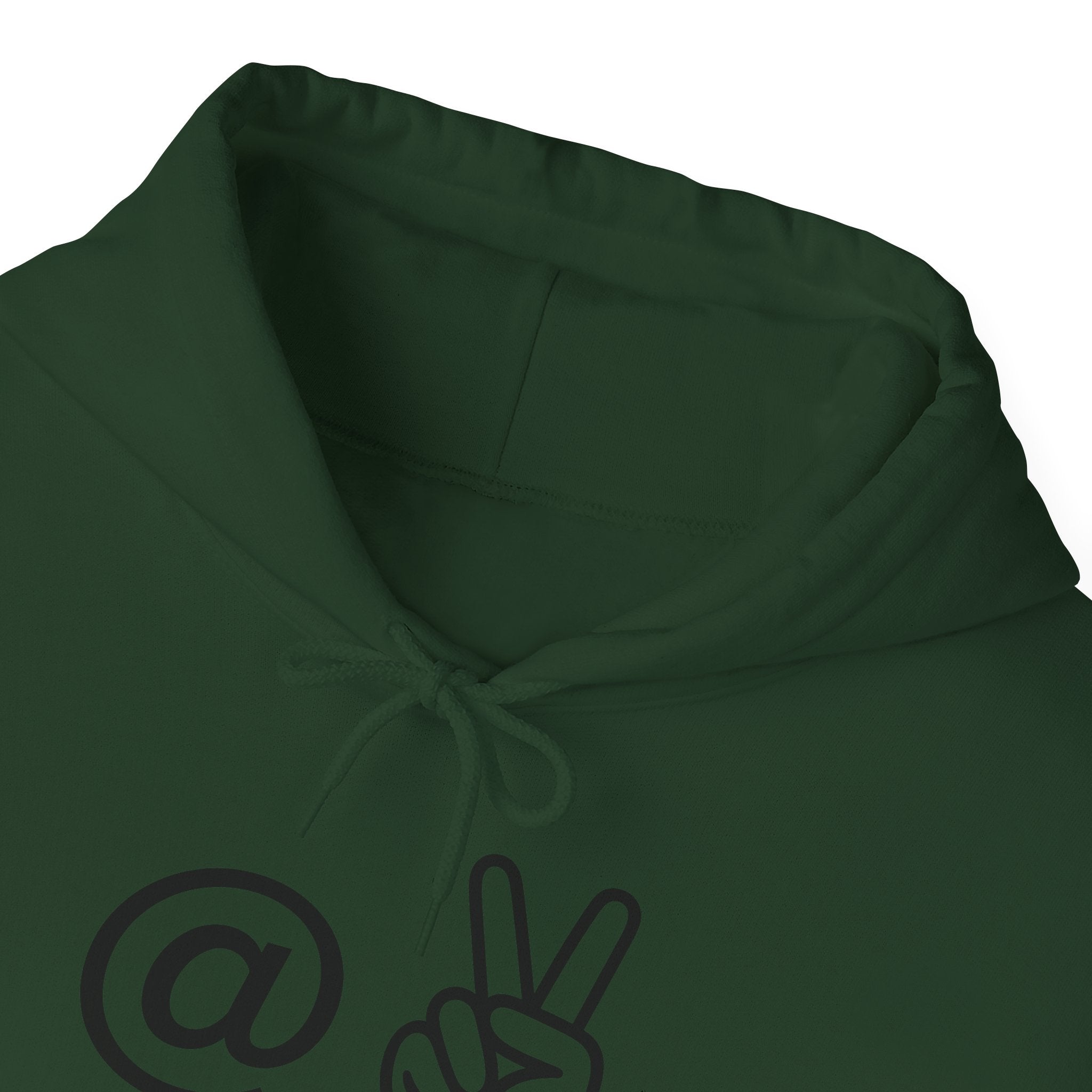 At Peace Minimal Hand Graphic Hoodie — Peaceful Vibes Unisex Hoodie