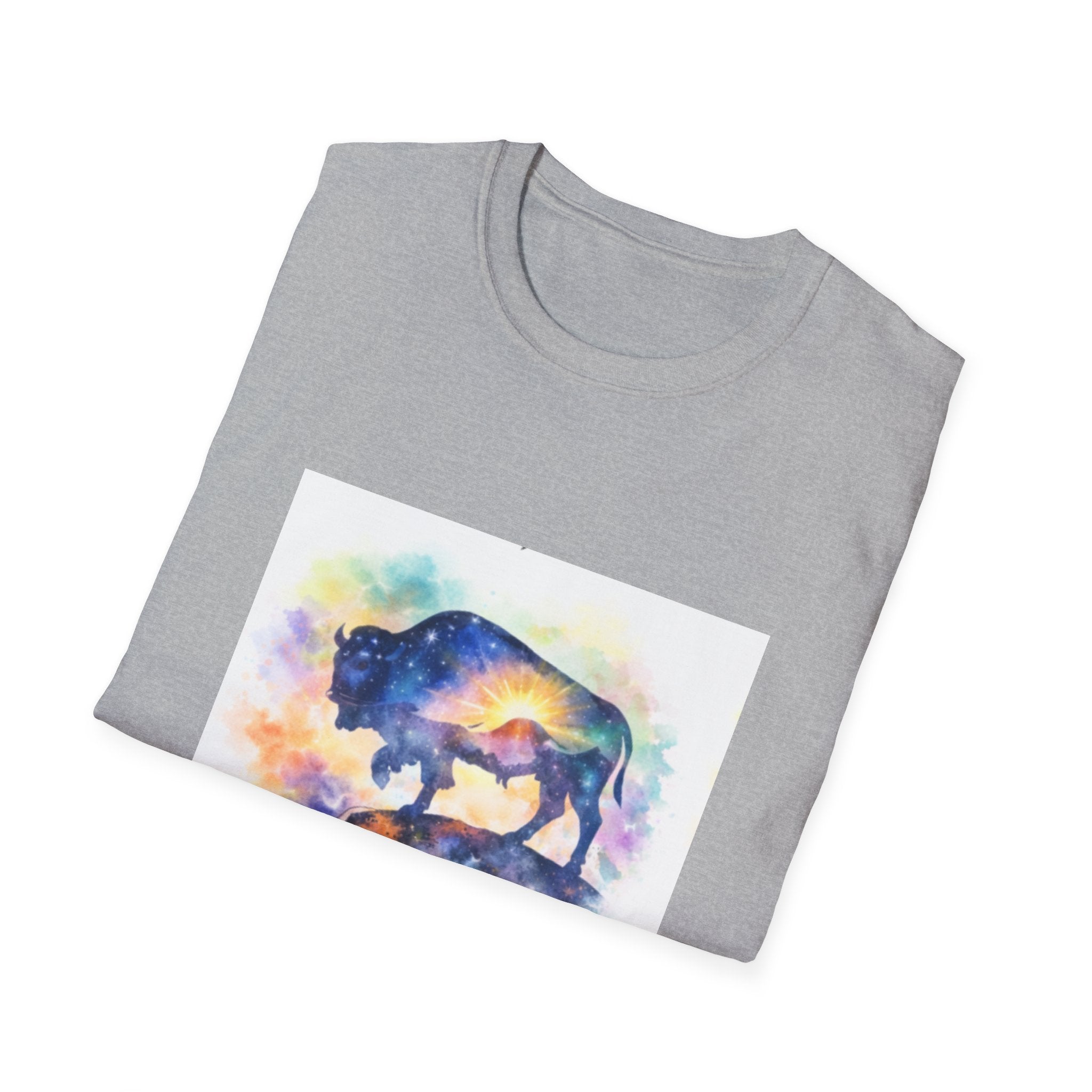 Colorful Watercolor Bison T-Shirt