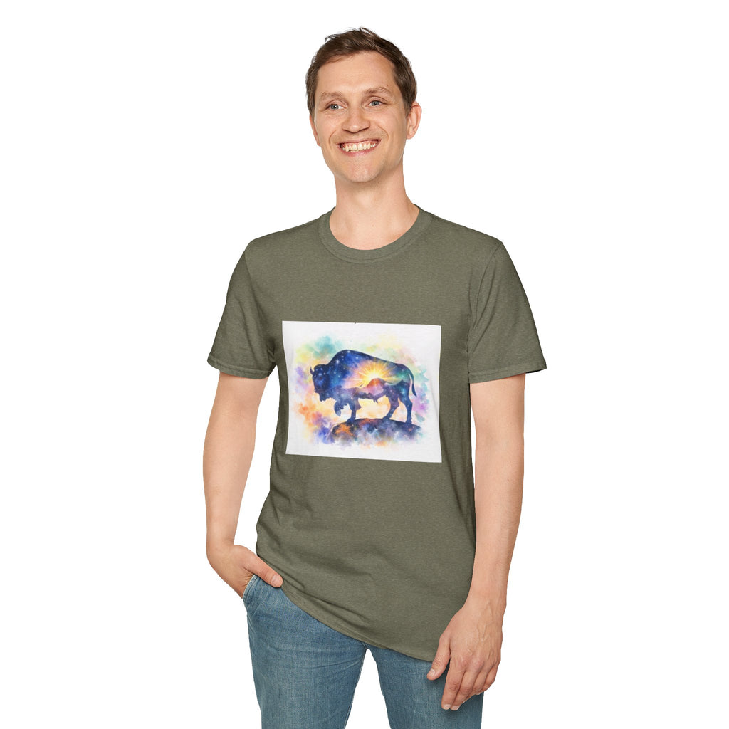 Colorful Watercolor Bison T-Shirt