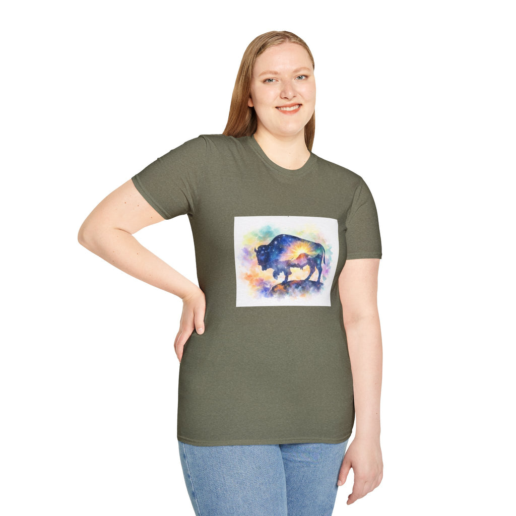 Colorful Watercolor Bison T-Shirt