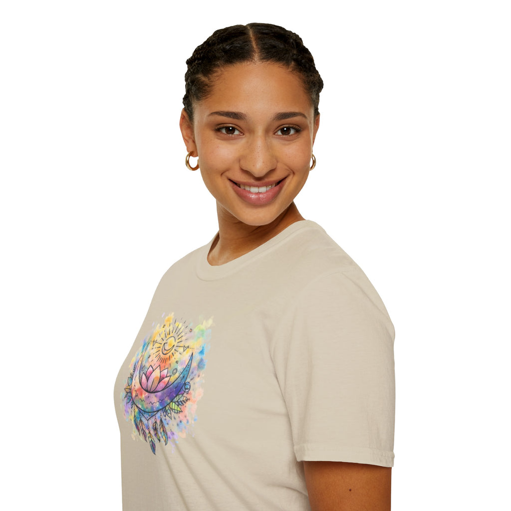 Lotus Dreamcatcher Watercolor T-Shirt — Sun & Feather Spiritual Tee