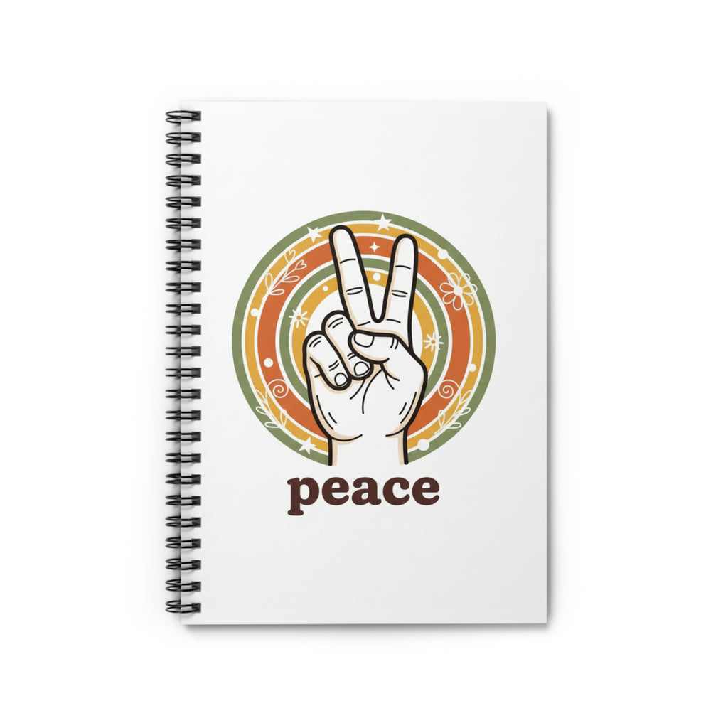 Peace Sign Spiral Notebook — Retro Vibes