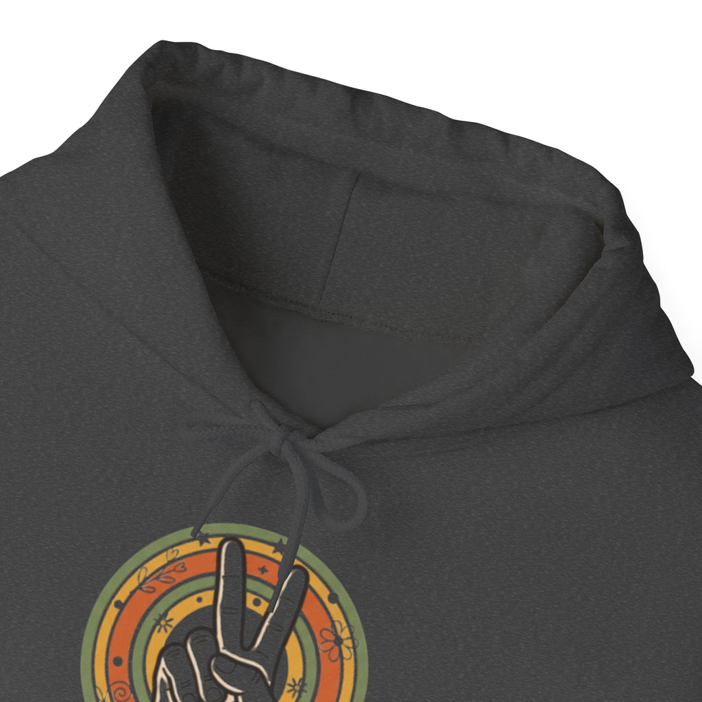 Peace Sign Hoodie — Retro Vibe Peace Hand Graphic Sweatshirt