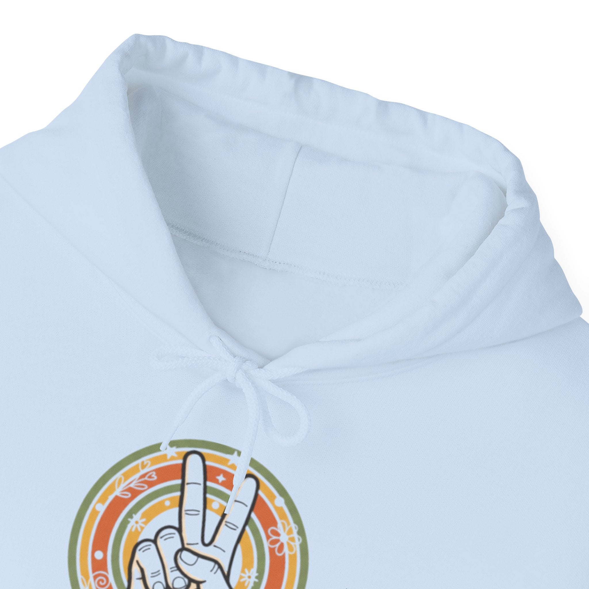 Peace Sign Hoodie — Retro Vibe Peace Hand Graphic Sweatshirt