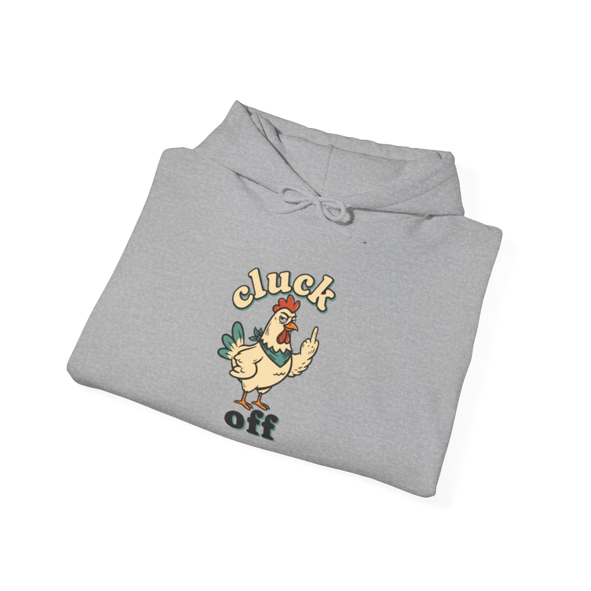 'Cluck Off' Chicken Hoodie – Funny Retro Farm Animal Pullover