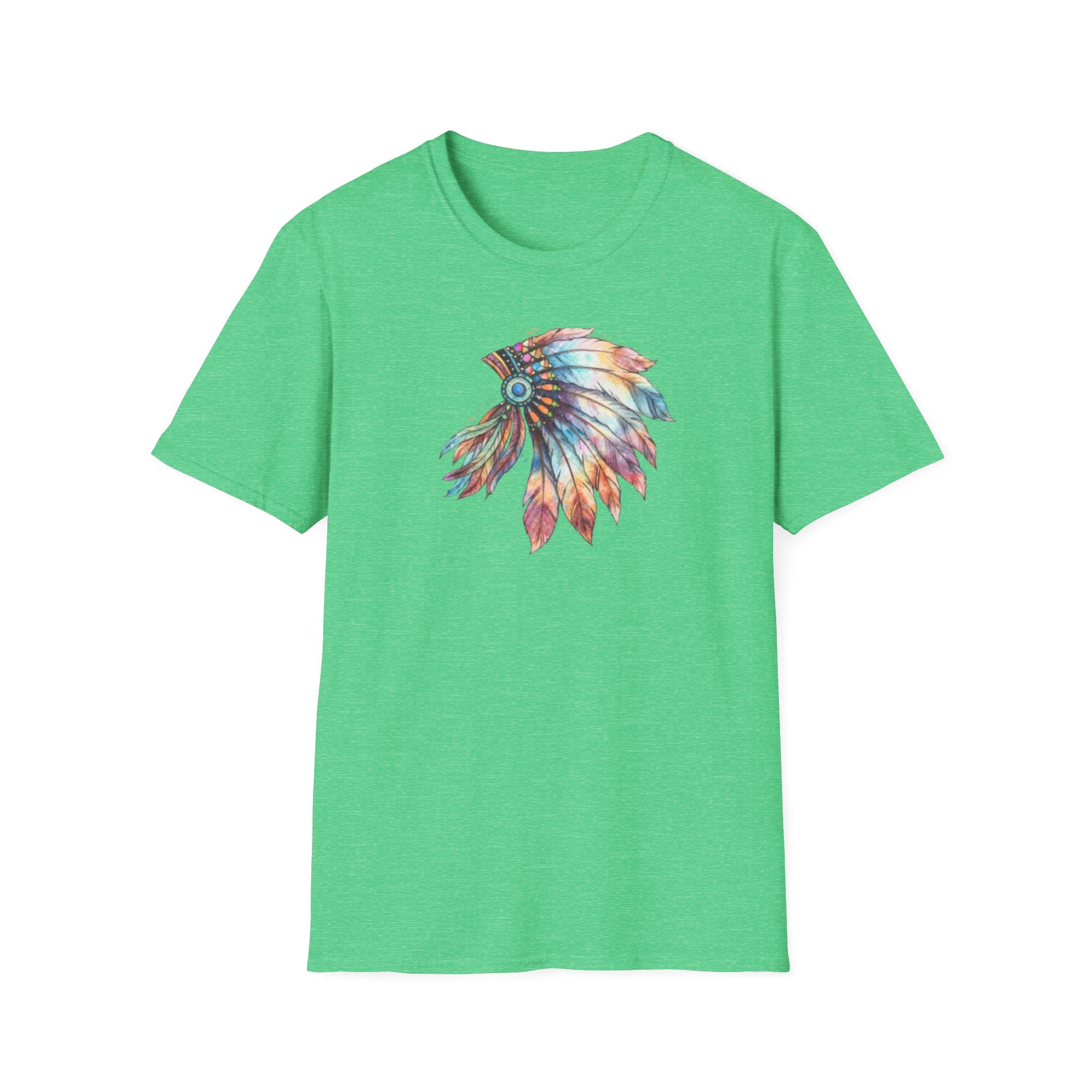 Native American Watercolor Headdress T-Shirt