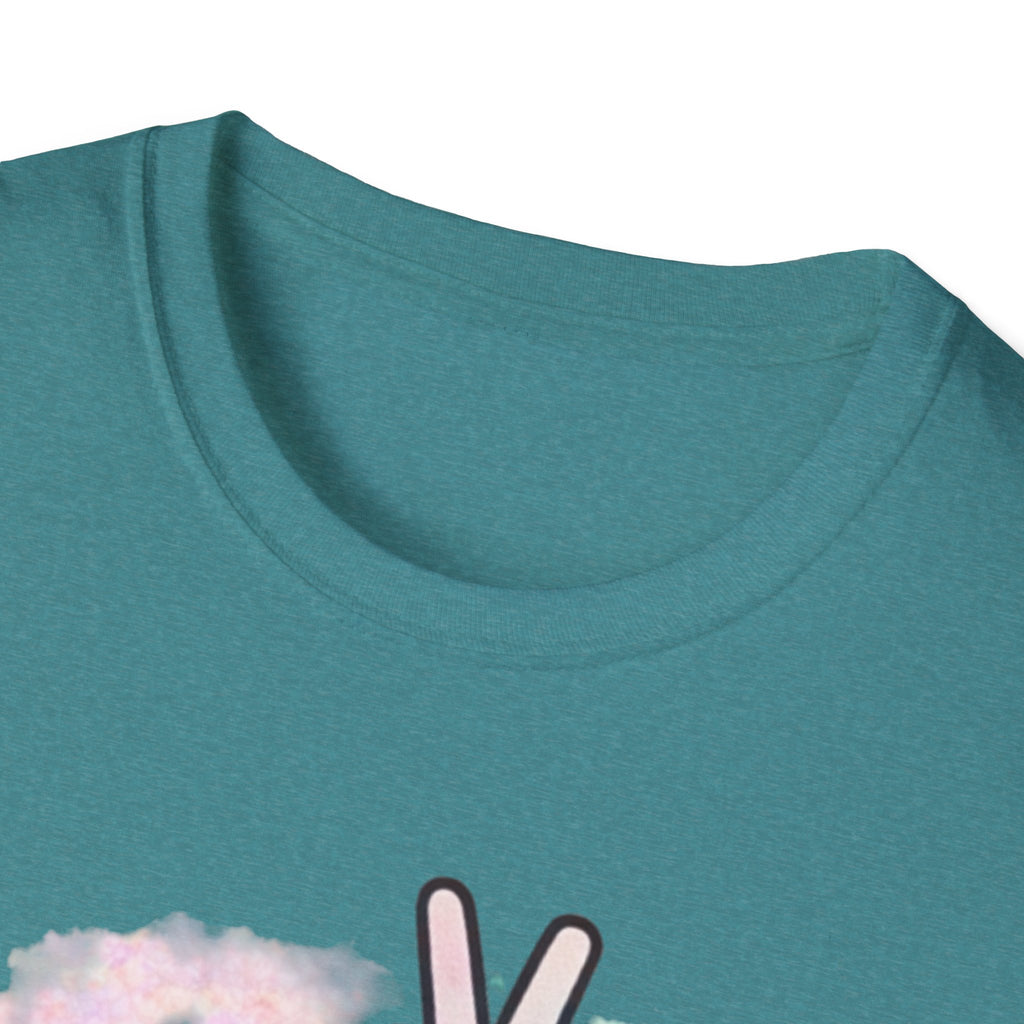 Unbothered Peace Sign T‑Shirt — Colorful Watercolor Graphic Tee