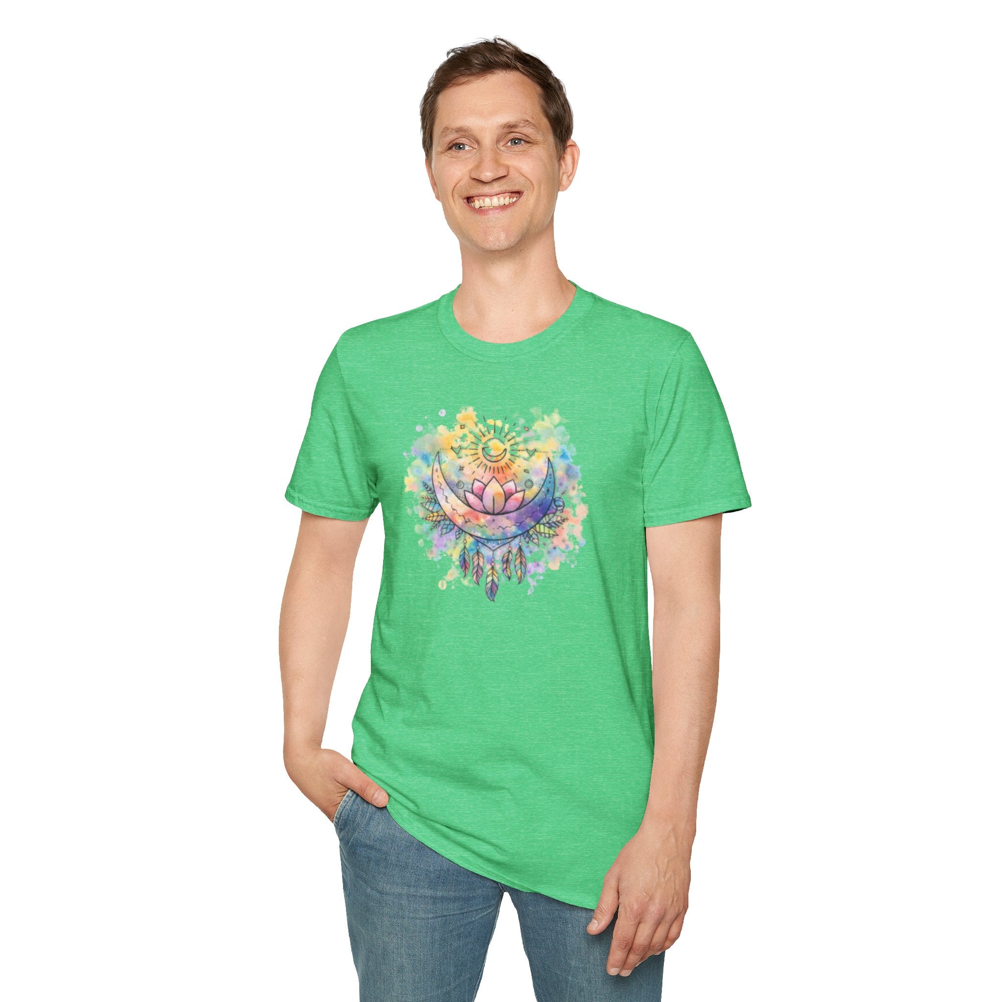 Lotus Dreamcatcher Watercolor T-Shirt — Sun & Feather Spiritual Tee