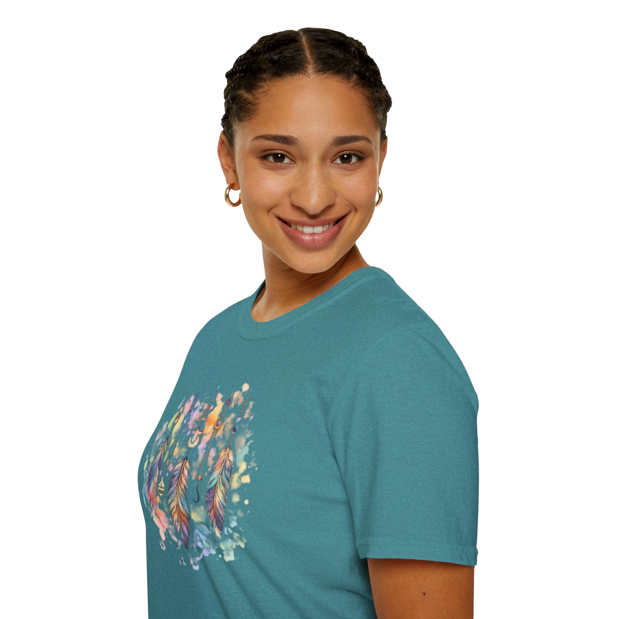 Watercolor Dreamcatcher T-Shirt — Boho Feather Graphic Tee