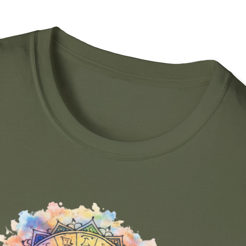 Sun & Moon Zodiac T-Shirt — Watercolor Astrological Mandala Tee