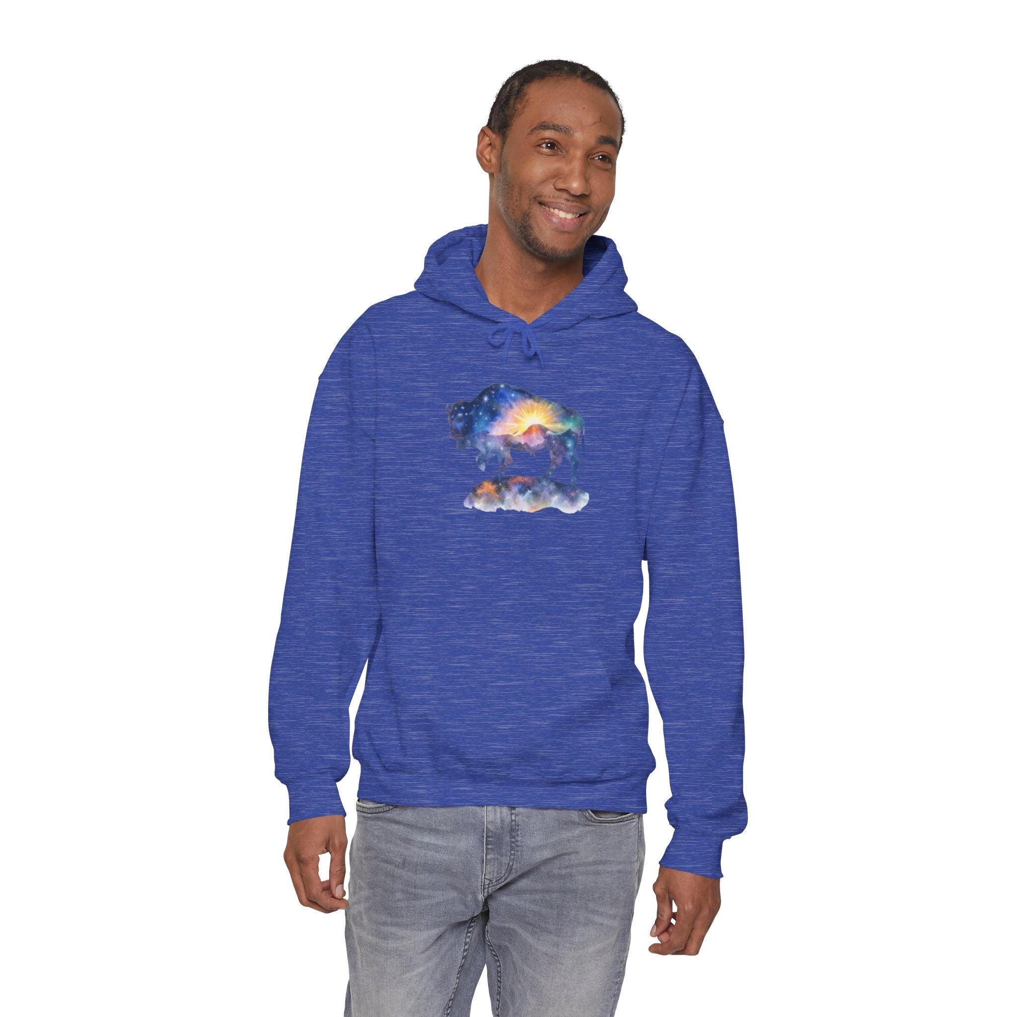 Colorful Bison Graphic Pullover
