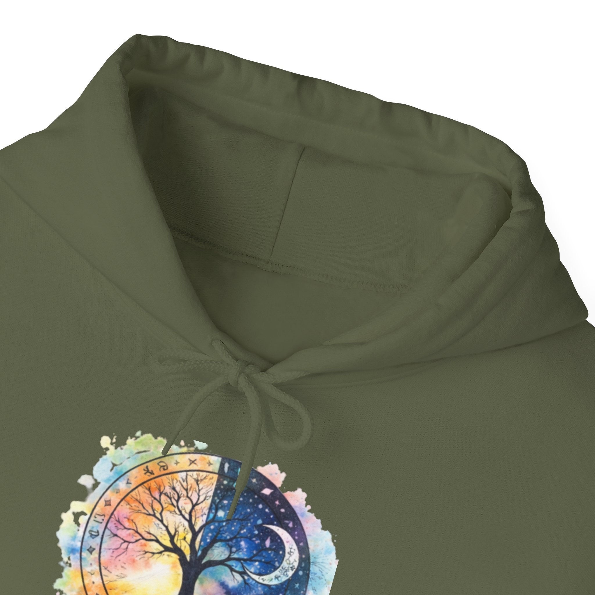 Yin Yang Tree Of Life Hoodie — Colorful Sun & Moon Spiritual Pullover