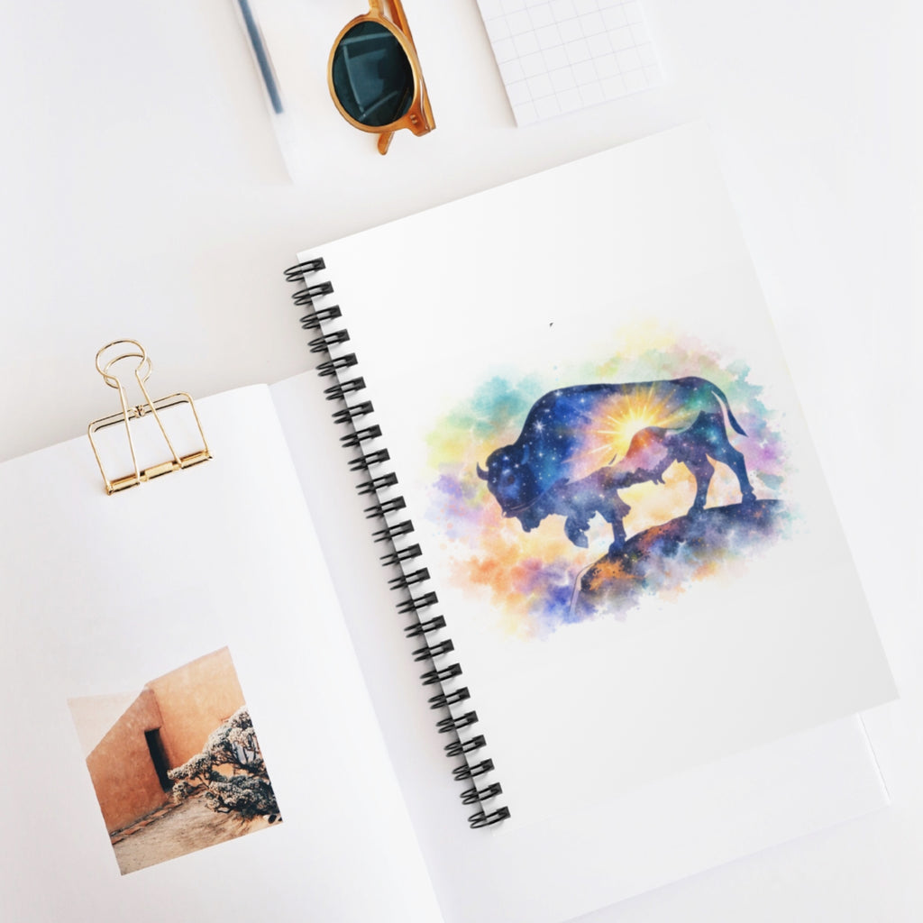 Watercolor Bison Spiral Notebook