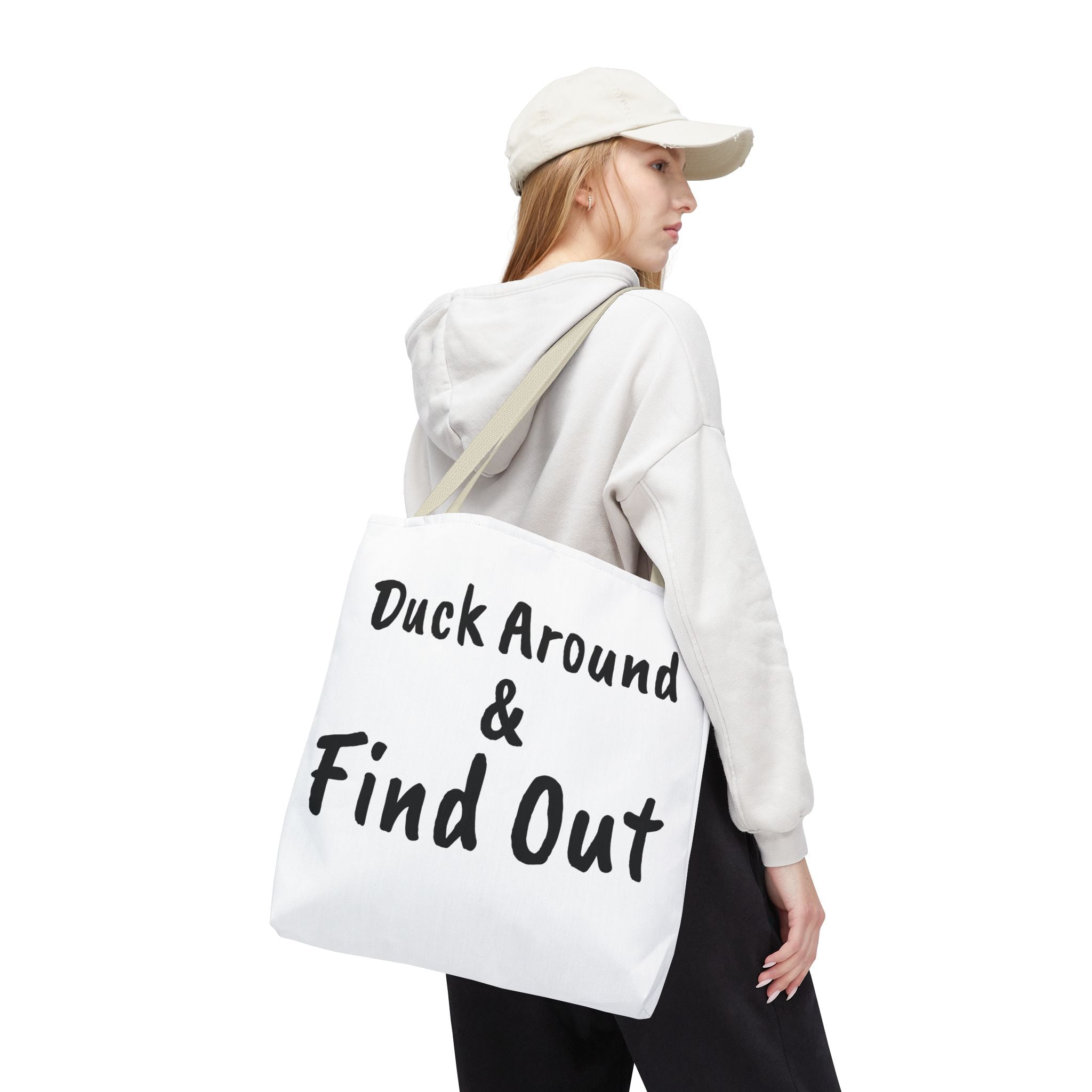 Duck Around Find Out Hoodie | Funny Phrase Pullover Sweatshirt