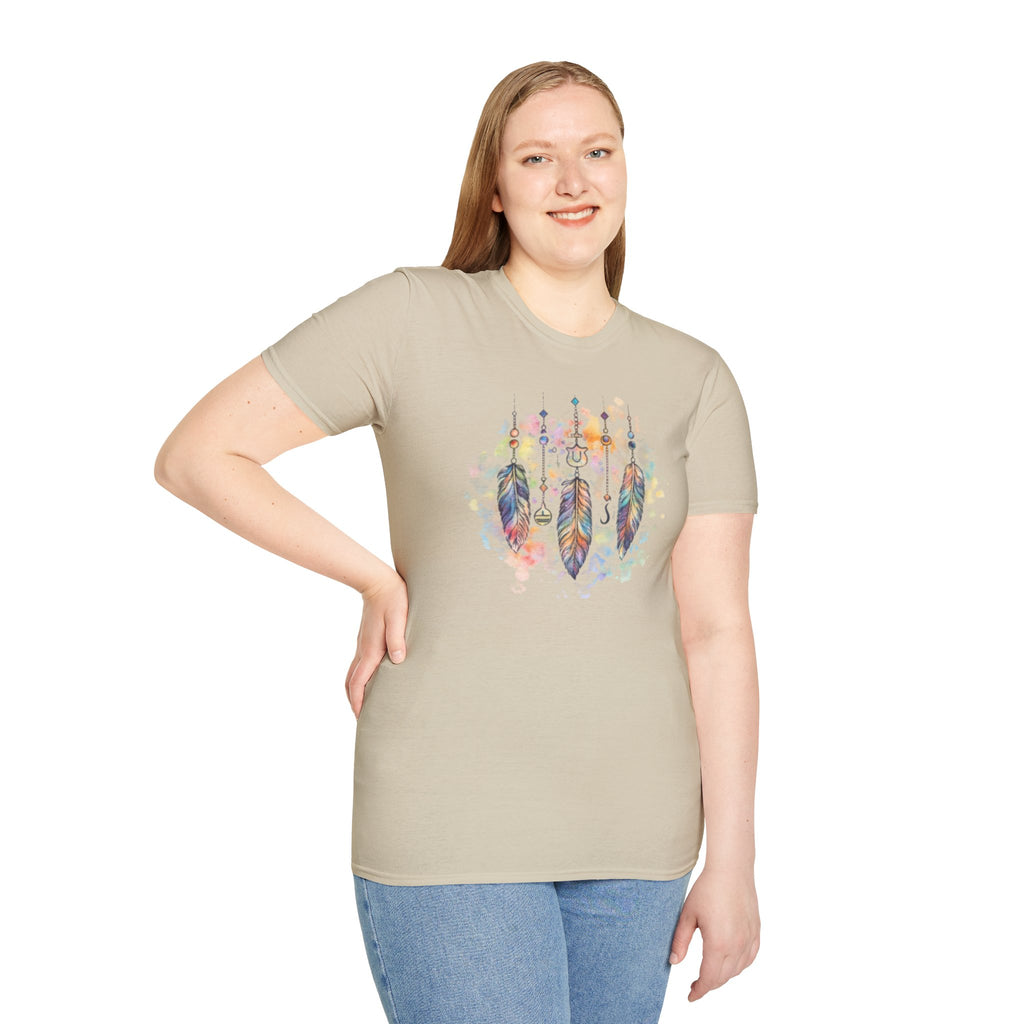 Watercolor Dreamcatcher T-Shirt — Boho Feather Graphic Tee