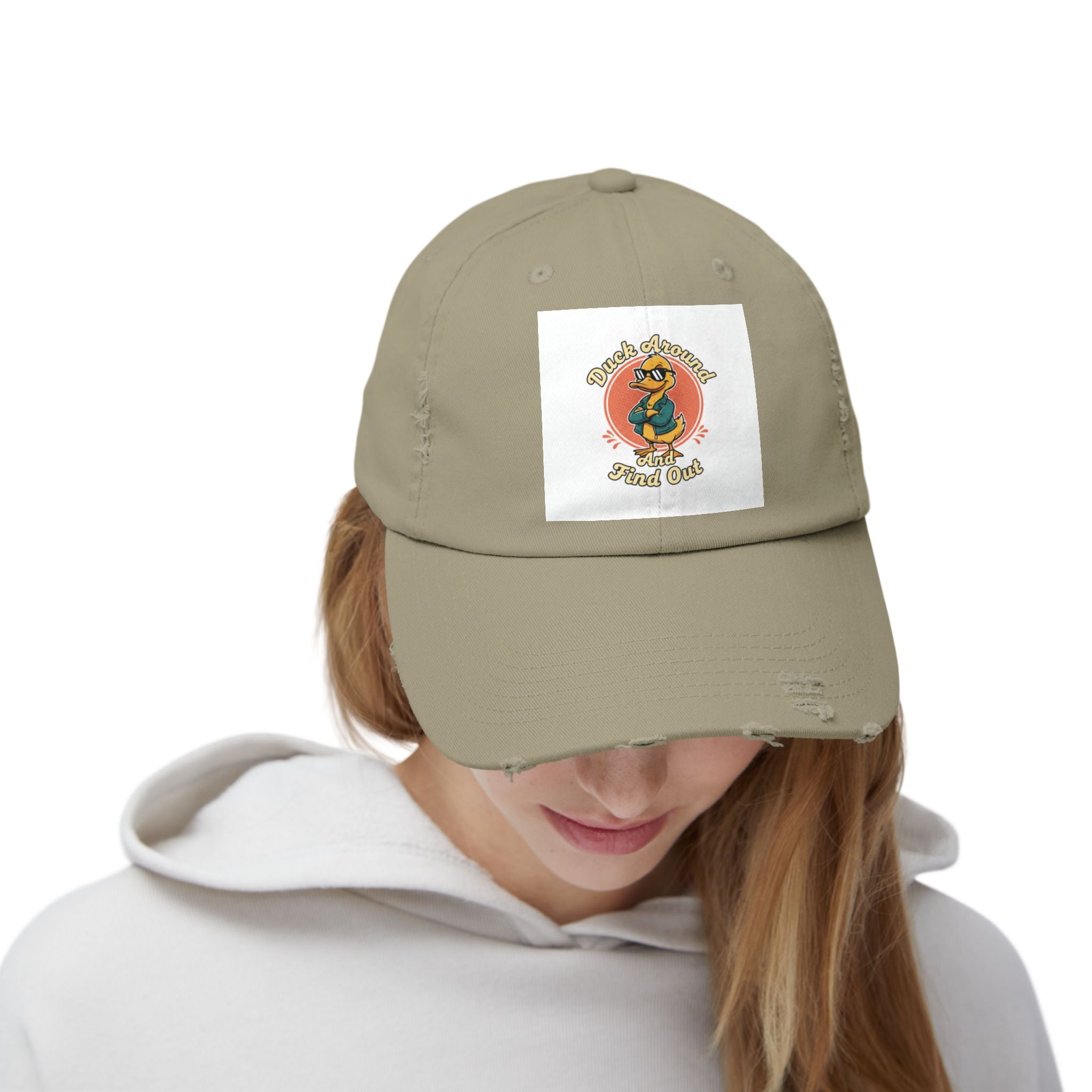Duck Around and Find Out — Vintage Cartoon Distressed Cap