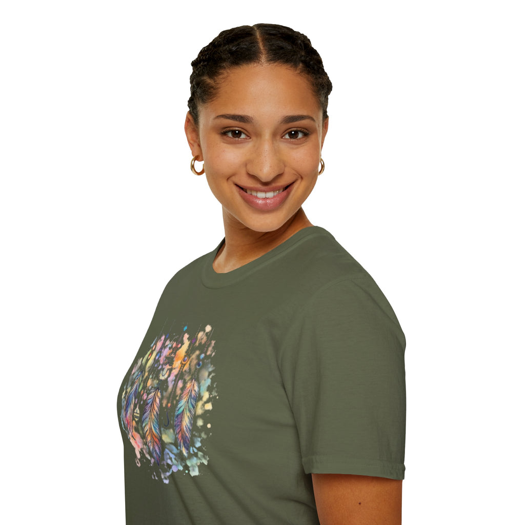 Watercolor Dreamcatcher T-Shirt — Boho Feather Graphic Tee