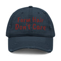 Distressed Dad Hat — "Farm Hair Don’t Care" Embroidered Cap