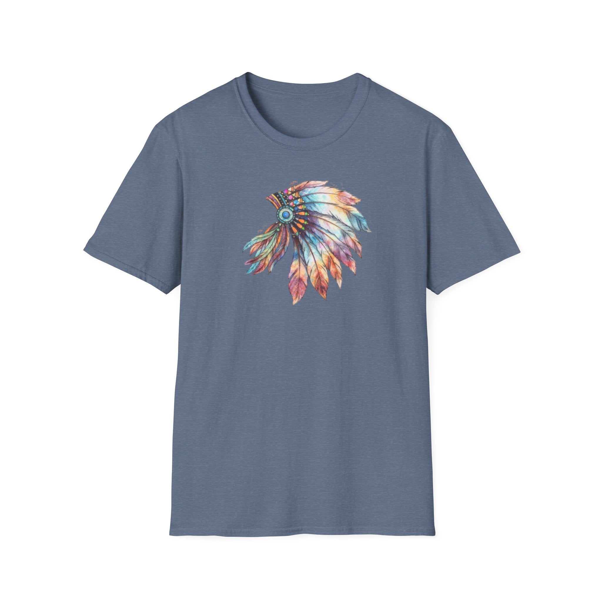 Native American Watercolor Headdress T-Shirt