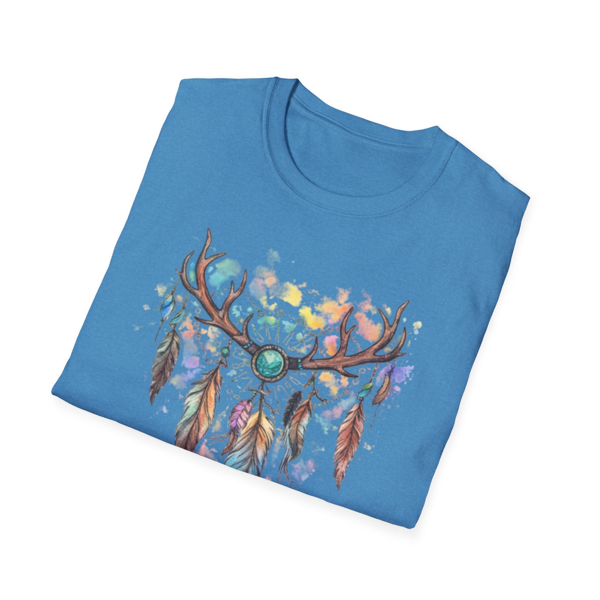 Boho Antler Dreamcatcher Watercolor T-Shirt