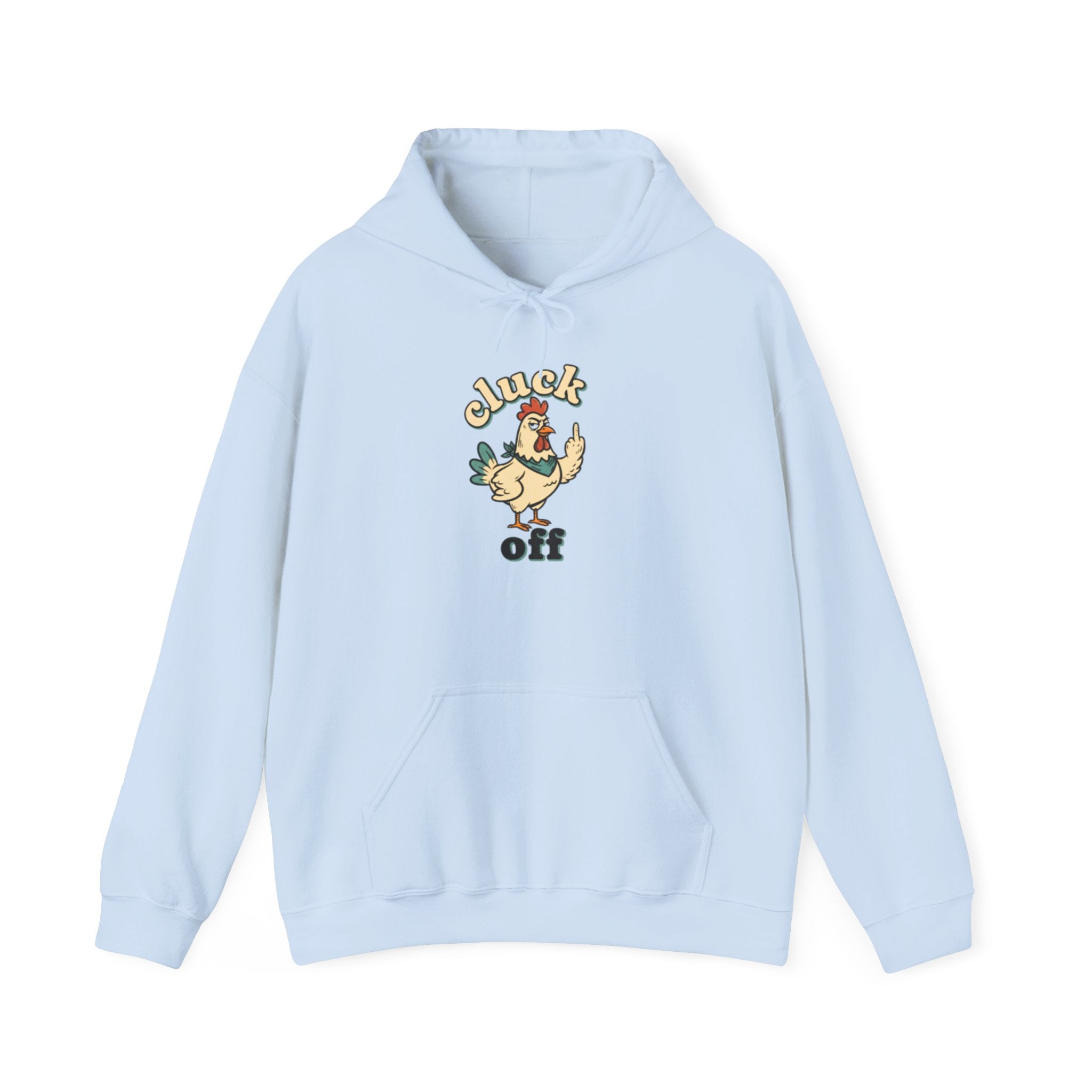 'Cluck Off' Chicken Hoodie – Funny Retro Farm Animal Pullover