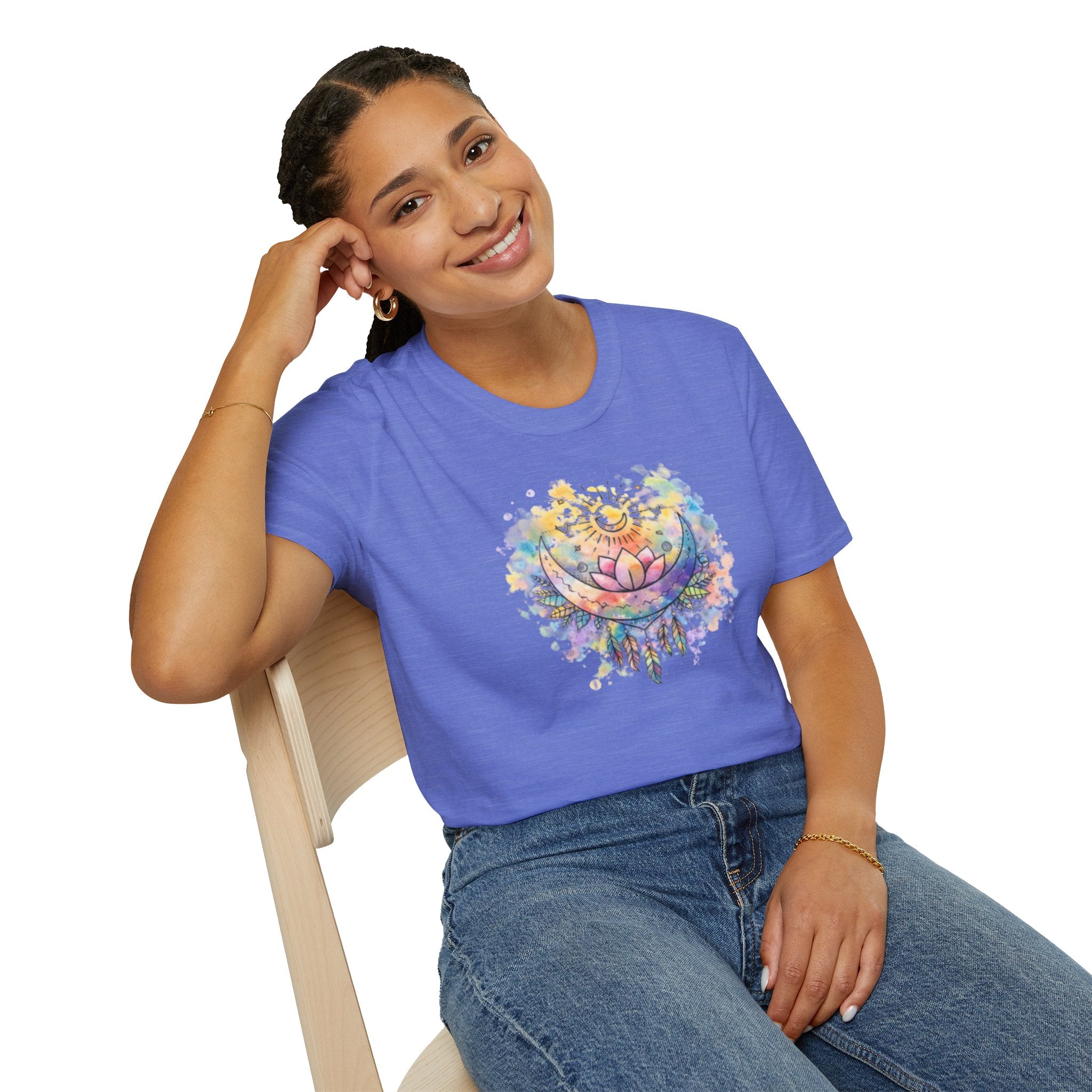 Lotus Dreamcatcher Watercolor T-Shirt — Sun & Feather Spiritual Tee