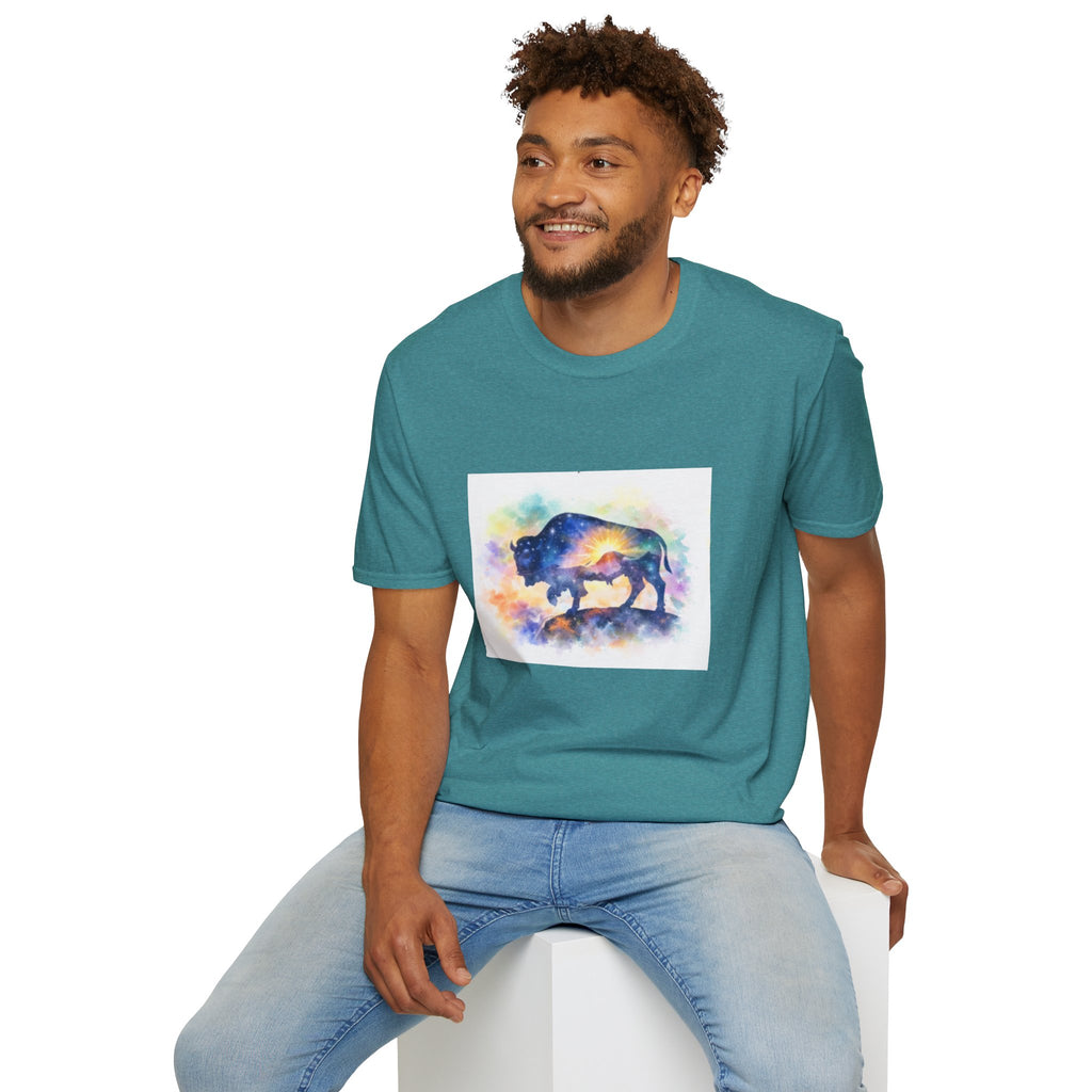 Colorful Watercolor Bison T-Shirt