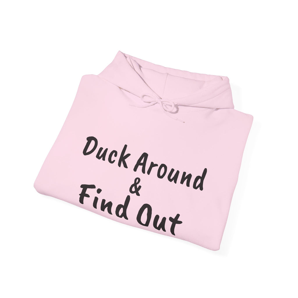 Duck Around Find Out Hoodie | Funny Phrase Pullover Sweatshirt