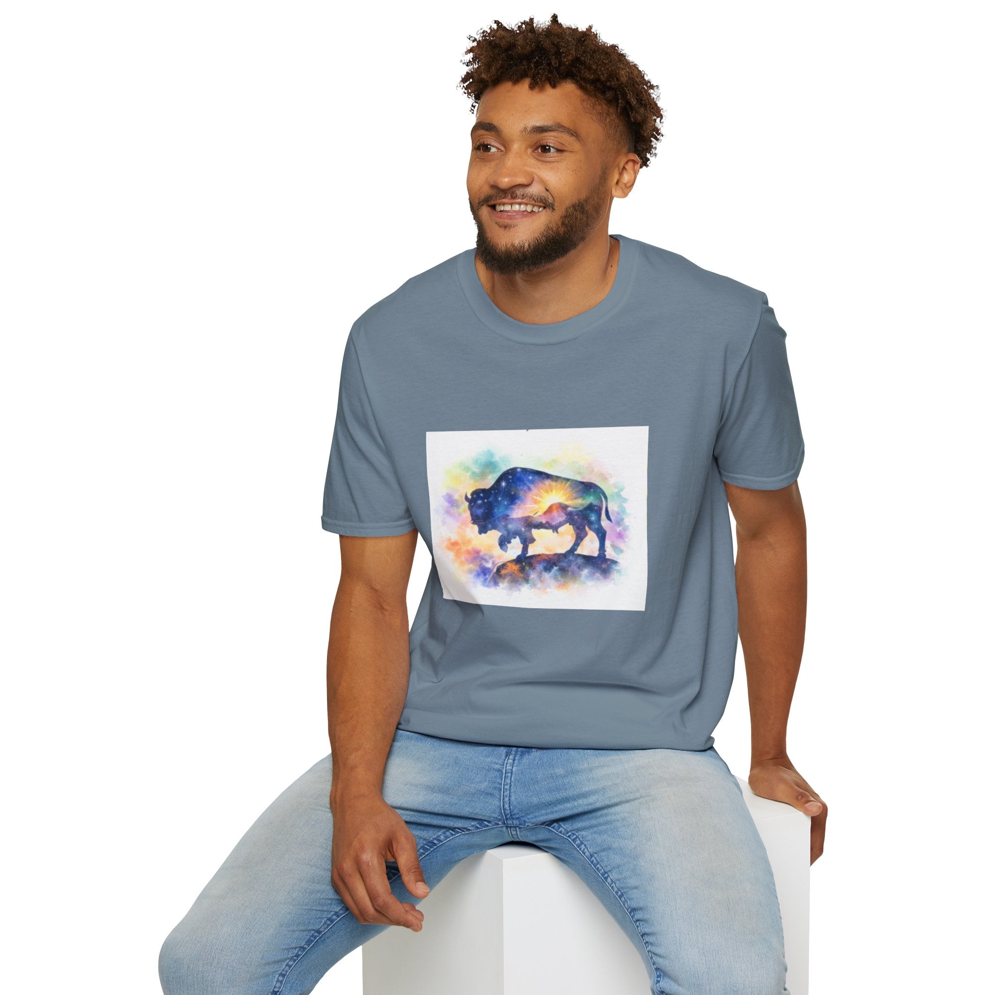 Colorful Watercolor Bison T-Shirt