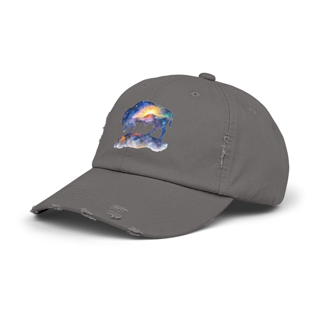 Distressed Bison Hat — Galaxy Sky Bison Cap