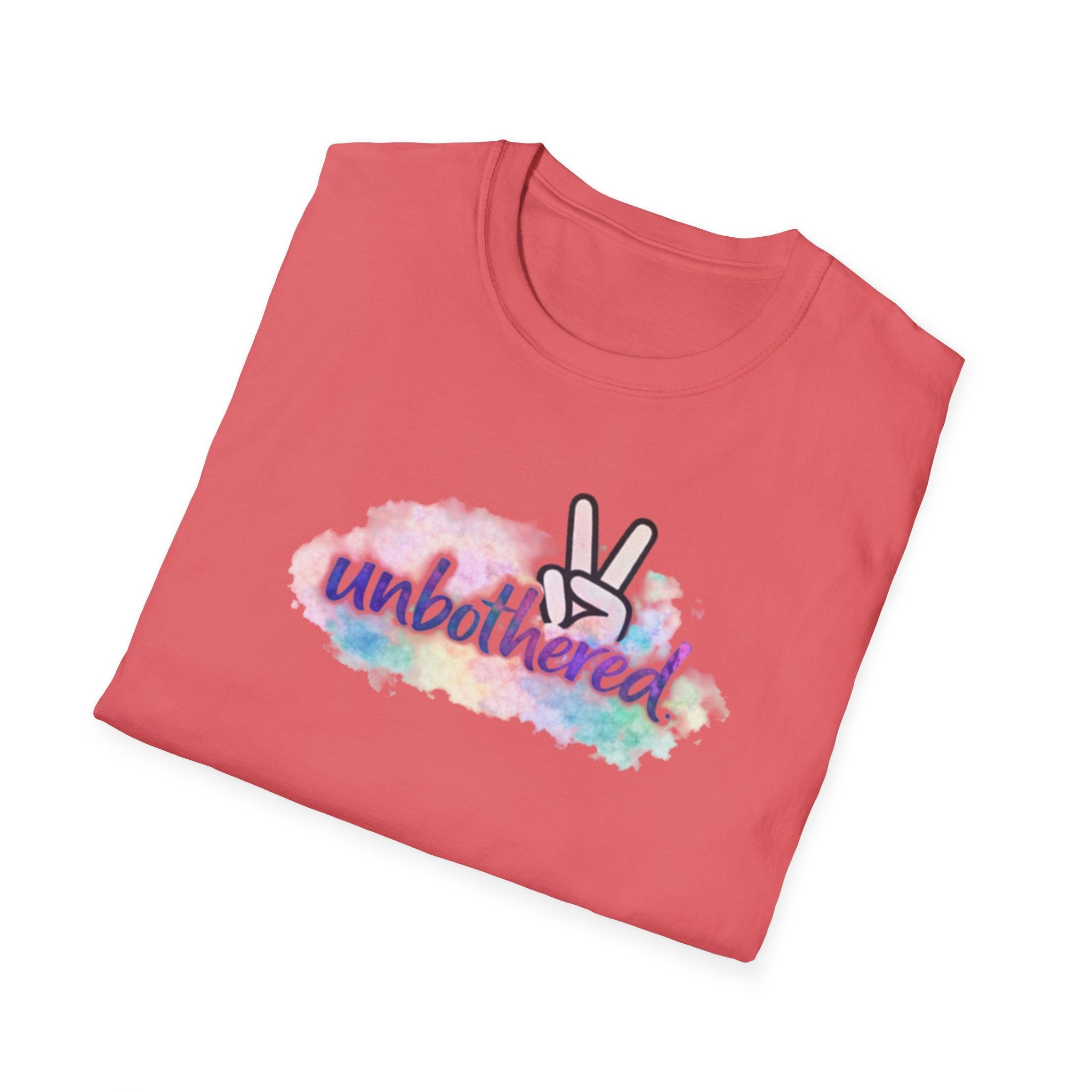 Unbothered Peace Sign T‑Shirt — Colorful Watercolor Graphic Tee