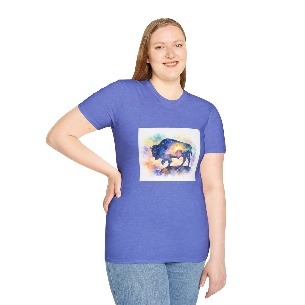 Colorful Watercolor Bison T-Shirt