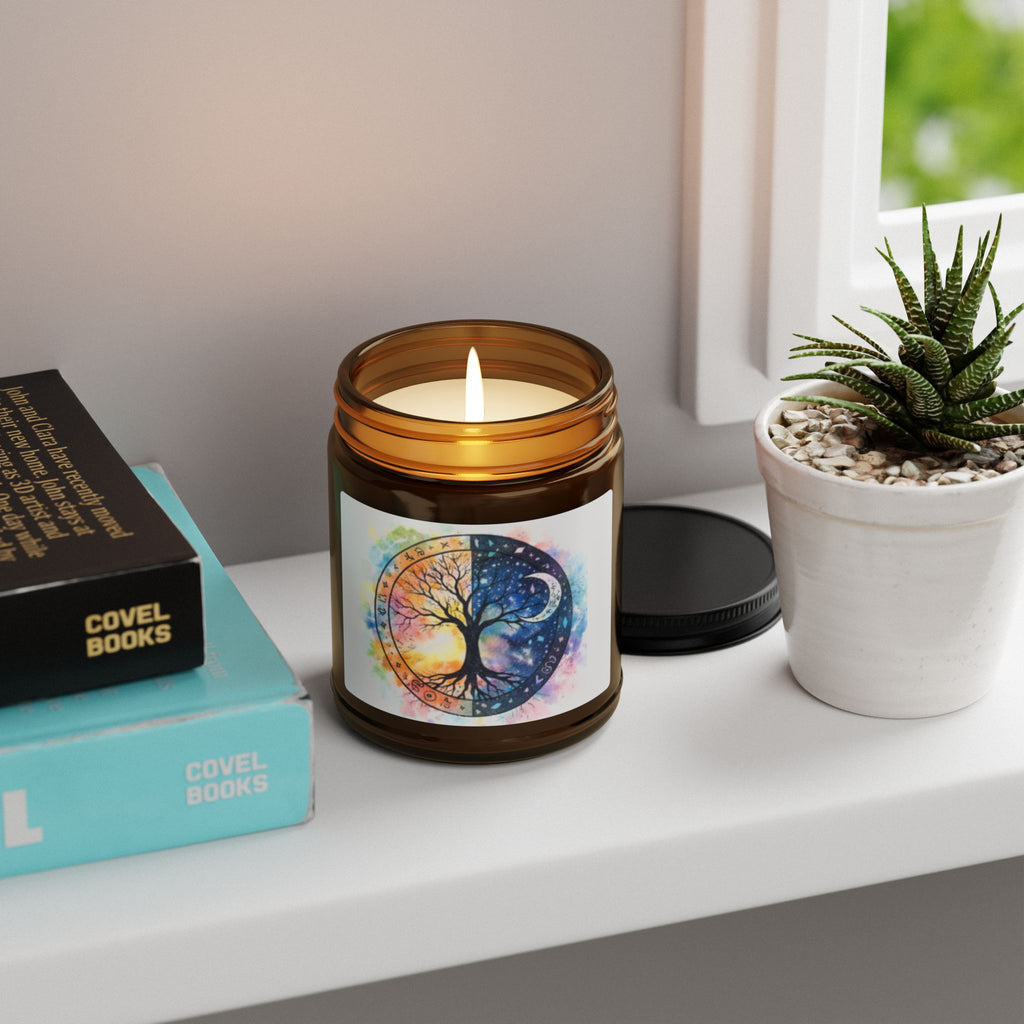 Yin Yang Tree of Life Candle, Soy Candle