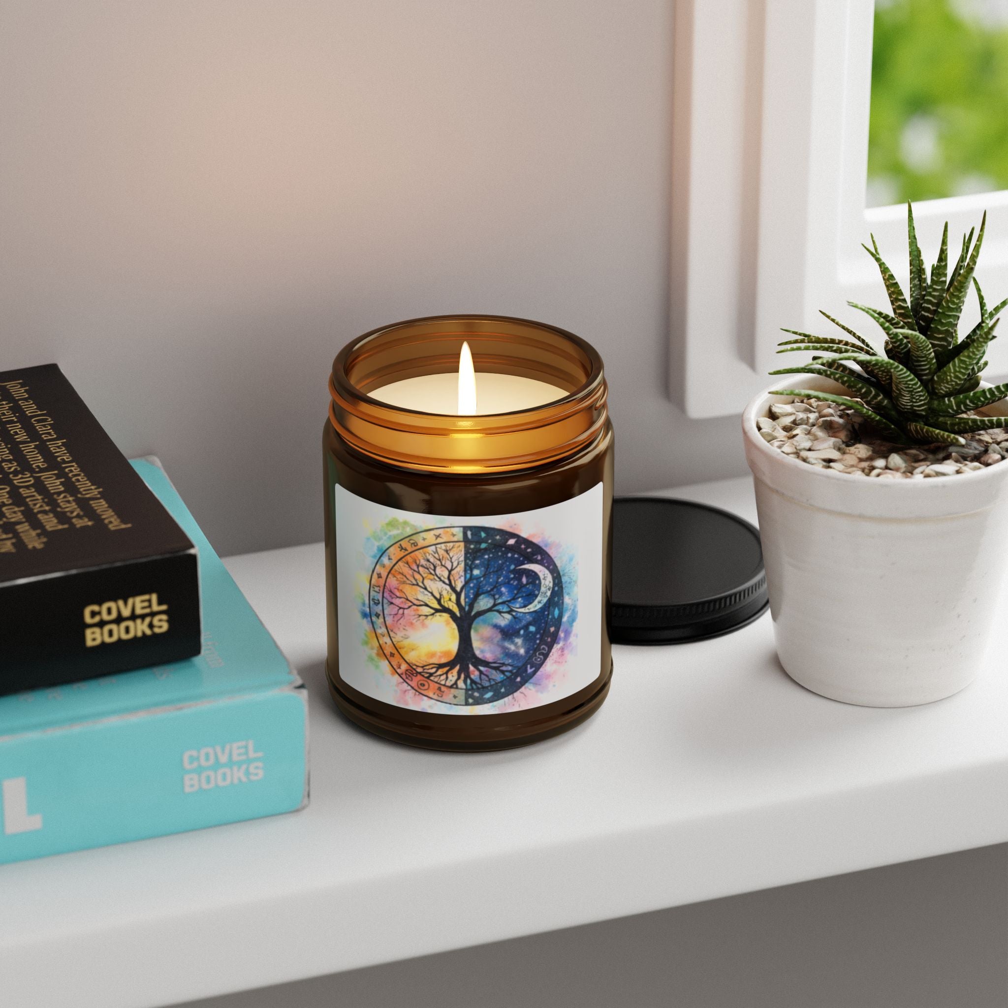 Yin Yang Tree of Life Candle, Soy Candle
