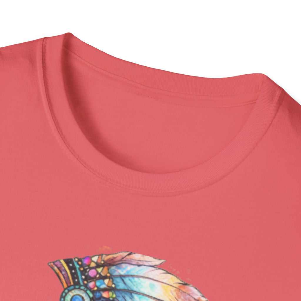 Native American Watercolor Headdress T-Shirt