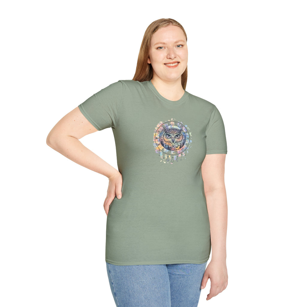Watercolor Owl Mandala Spiritual T-Shirt Unisex