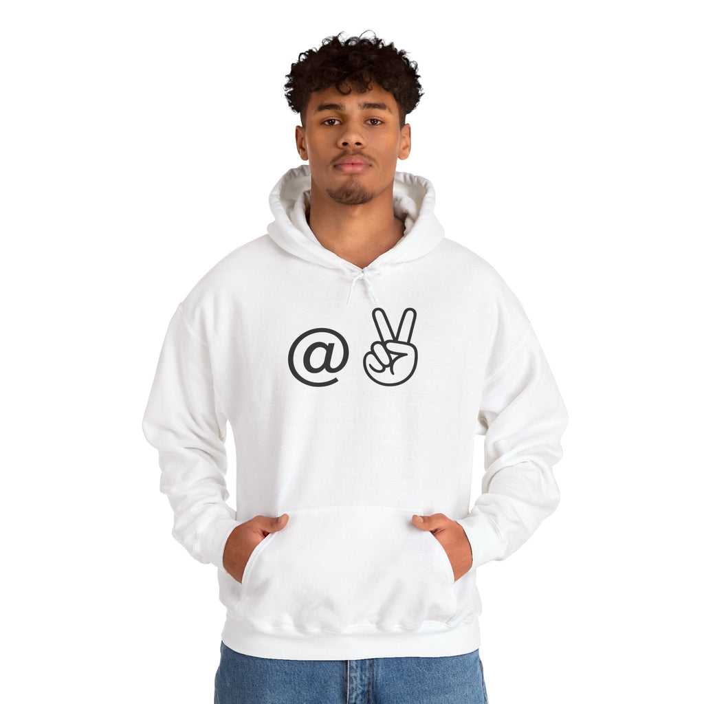 At Peace Minimal Hand Graphic Hoodie — Peaceful Vibes Unisex Hoodie