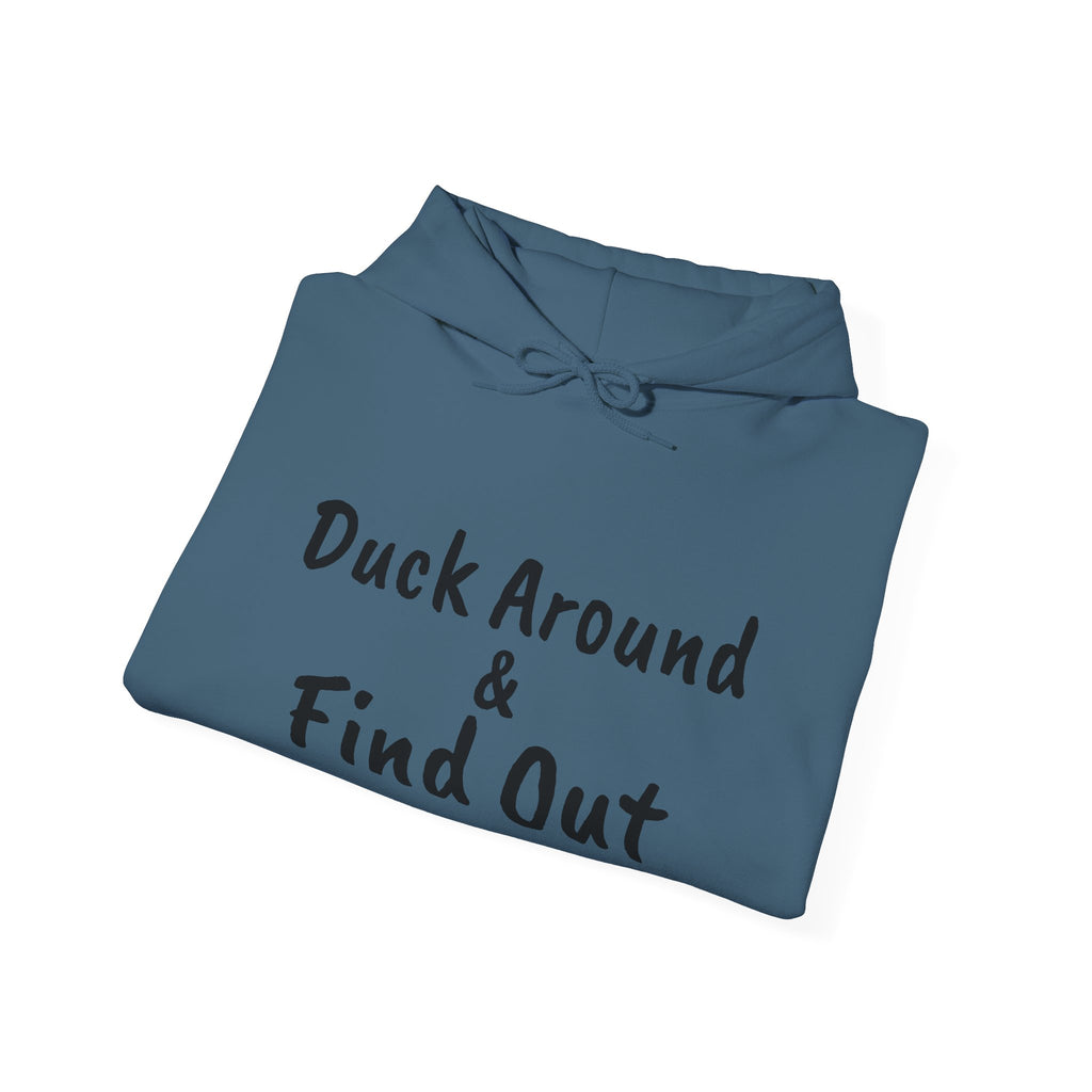 Duck Around Find Out Hoodie | Funny Phrase Pullover Sweatshirt