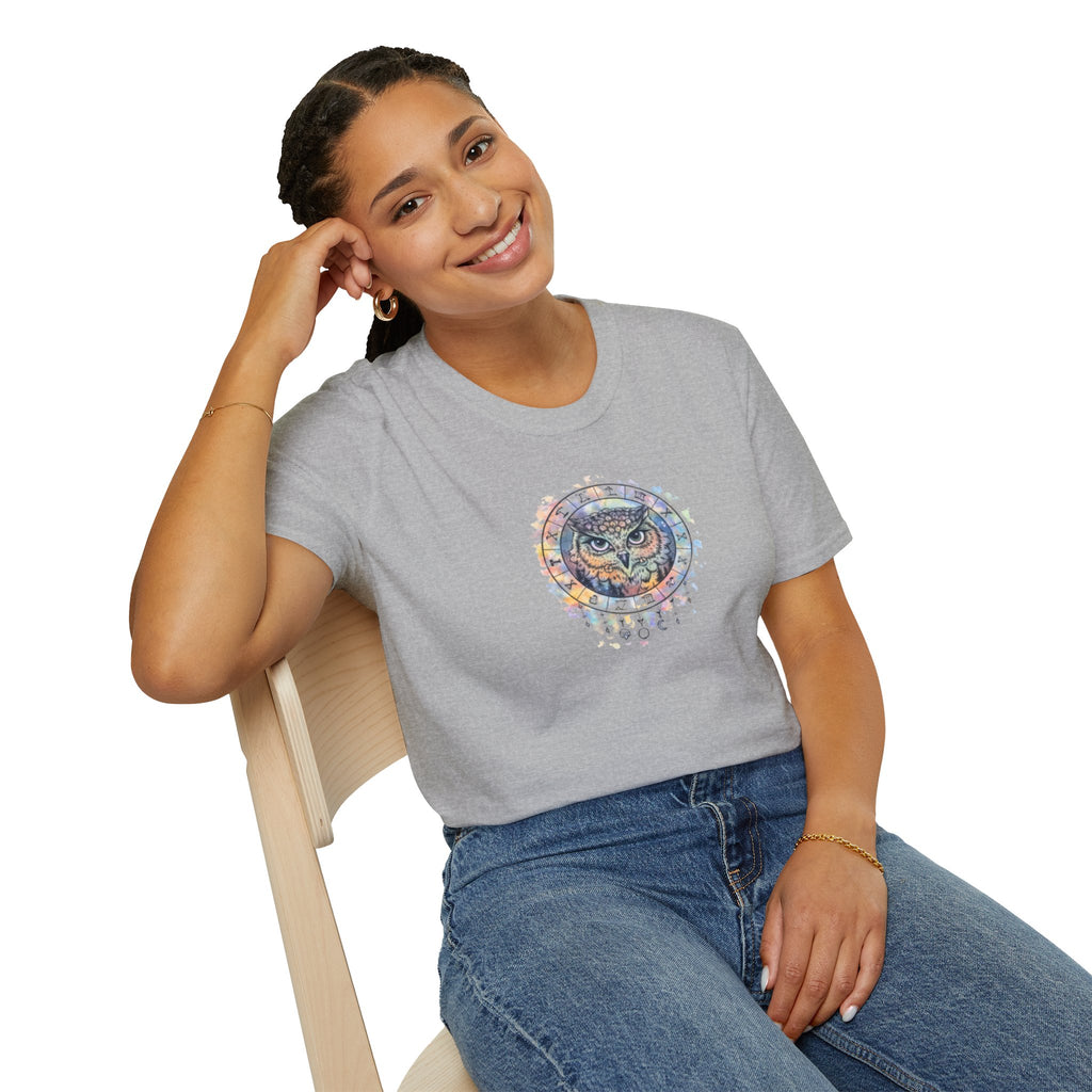 Watercolor Owl Mandala Spiritual T-Shirt Unisex