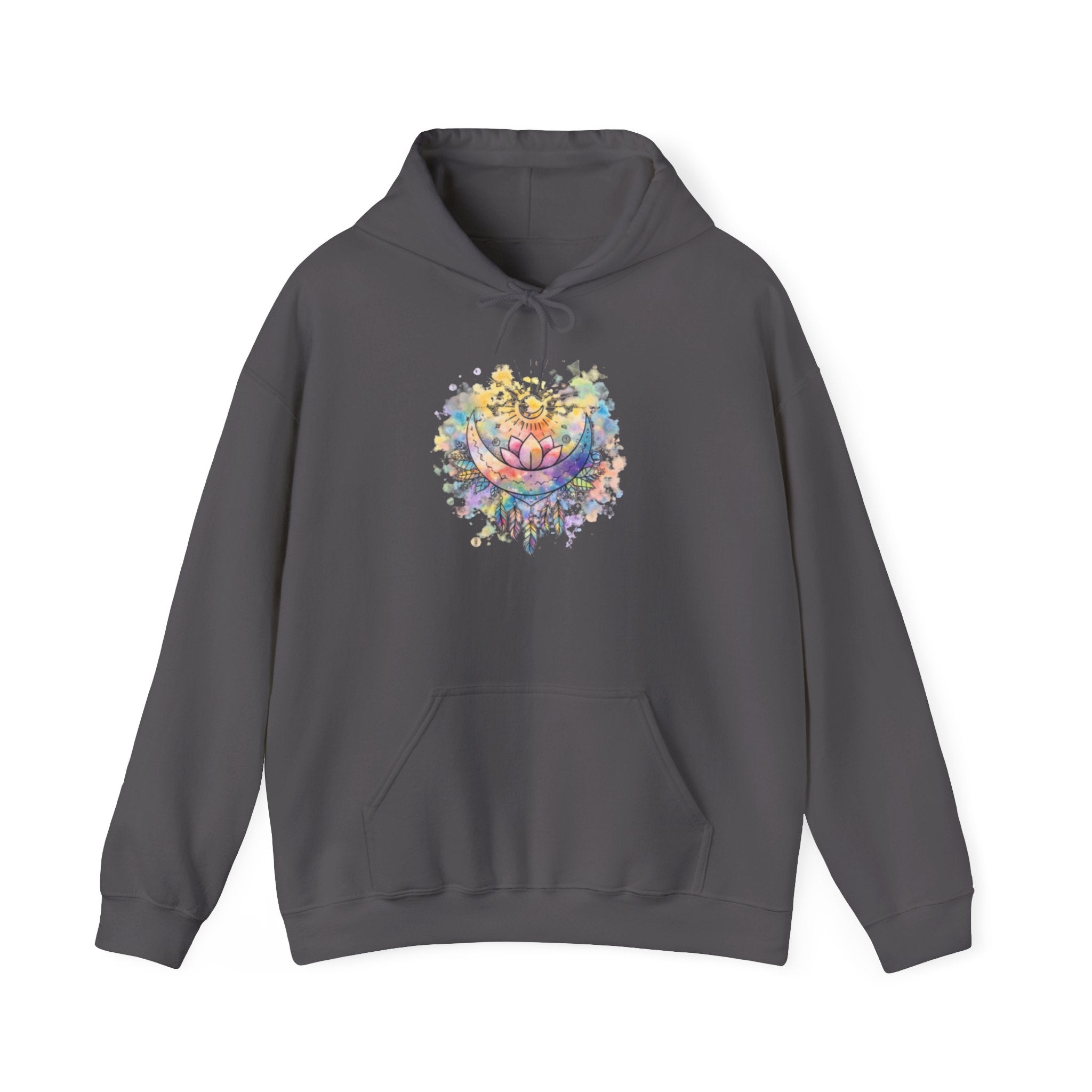 Lotus Watercolor Hoodie – Boho Spiritual Yoga Sweatshirt