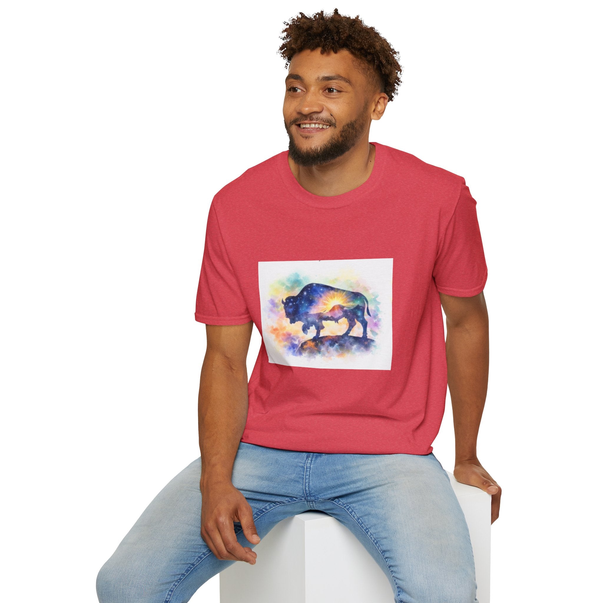 Colorful Watercolor Bison T-Shirt